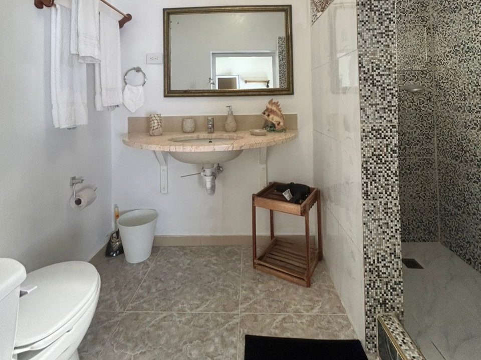 Bathroom with hot water
